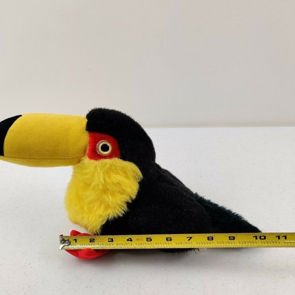 Plush Toucan Parrot Long Beak Black & Yellow Red Van der Valk Gifts Stuffed Anim - Picture 10 of 11